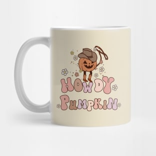 Halloween Howdy Pumpkin Cowboy Cowgirl Mug